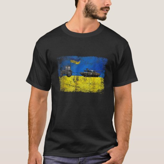 T-shirt I Stand With Ukraine Funny Ukrainian Farmer Steals (Devant)