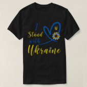 T-shirt I Stand With Ukraine shirt Heart Sunflower Flag Sy (Design devant)
