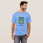 T-shirt I Stand With Ukraine & Ukrainian Flag & Trident (Devant entier)
