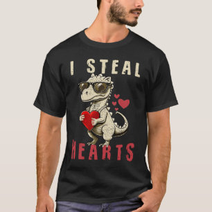 T-shirt I Steal Hearts Dinosaur Saint Valentin Rex 1