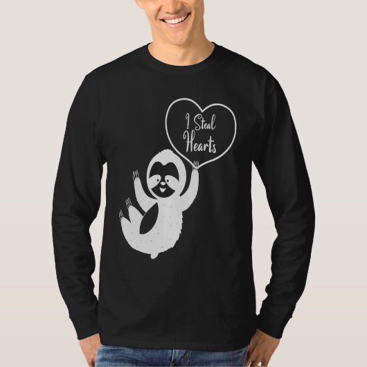 T-shirt I Steal Hearts Sloth  Valentines Day  1 (Devant)