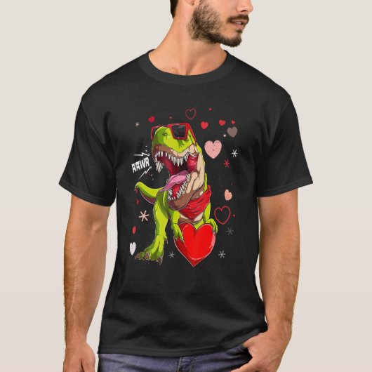 T-shirt I Steal Hearts T rex Dinosaur Valentines Day Men K (Devant)
