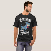 T-shirt I Steal Hearts Valentine's Day Dino Flowers Date S (Devant entier)