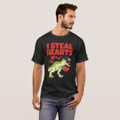 T-shirt I Steal Hearts Valentines Day mignonne Dinosaure T (Devant entier)