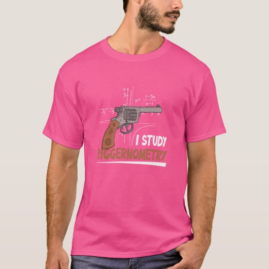 T-shirt I Study Triggernometry, USA 2e Amendement & US Gun (Devant)