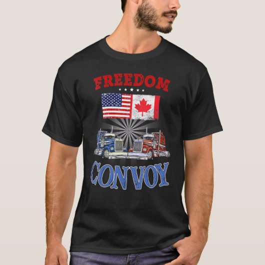 T-shirt I Support Truckers Freedom Convoy 2022 4 (Devant)