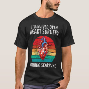 T-shirt I Survié Open Heart Chirurgie Récupération Hommes