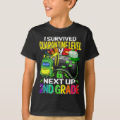 T-shirt I Survied Quarantine Next Up 2nd Grade Game (Devant)