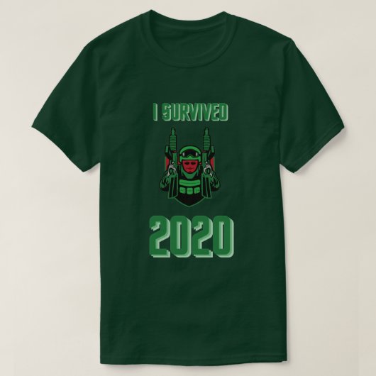 T-shirt I Survived 2020 (Design devant)