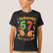 T-shirt I Survived 67 Days Of School Cool Teacher Design  (Devant)