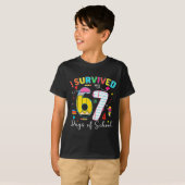 T-shirt I Survived 67 Days Of School Fun Meme Six Seven 6- (Devant entier)