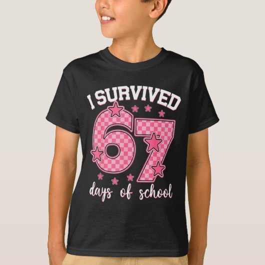 T-shirt I Survived 67 Days Of School Funny 67 Meme Teacher (Devant)