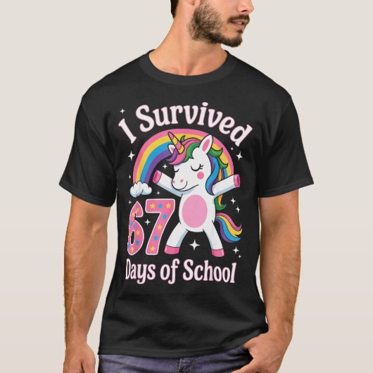 T-shirt I Survived 67 Days Of School Funny 67 Teachers Kid (Devant)