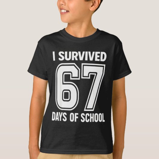 T-shirt I Survived 67 Days Of School Funny 67 Teachers Stu (Devant)