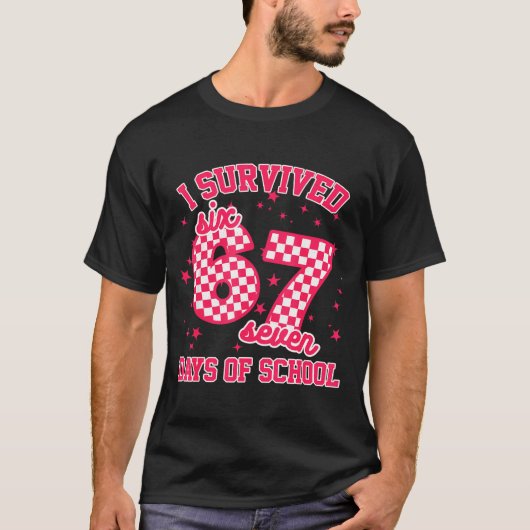 T-shirt I Survived 67 Days Of School Funny 67 Teachers Stu (Devant)