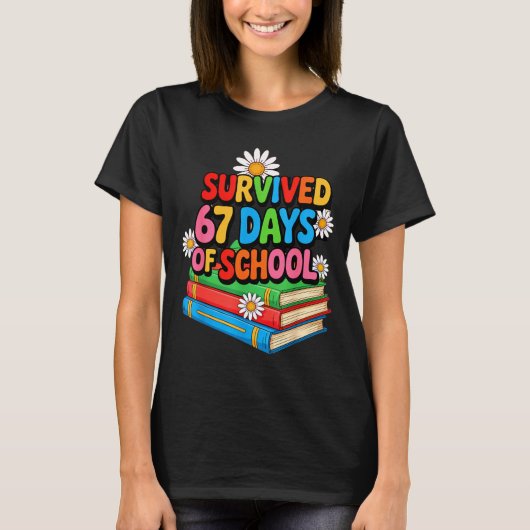 T-shirt I Survived 67 Days Of School Funny 67 Teachers Stu (Devant)