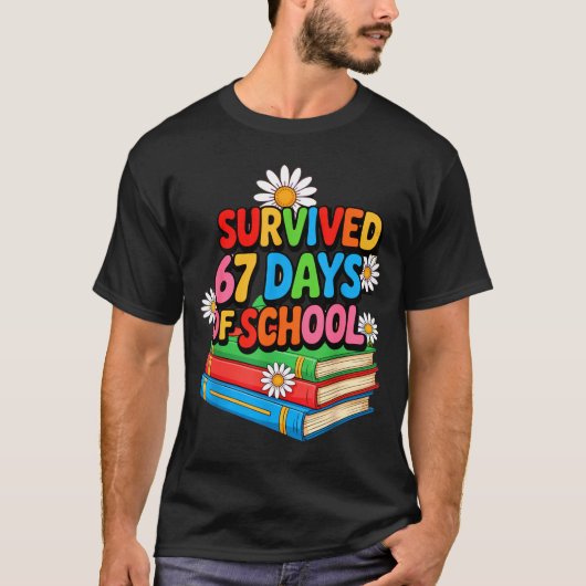 T-shirt I Survived 67 Days Of School Funny 67 Teachers Stu (Devant)