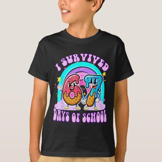 T-shirt I Survived 67 Days Of School Funny 67 Teachers Stu (Devant)