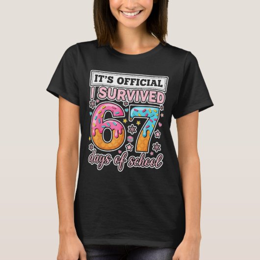 T-shirt I Survived 67 Days Of School Funny 67 Teachers Stu (Devant)