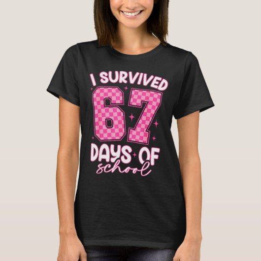 T-shirt I Survived 67 Days Of School Funny 67 Teachers Stu (Devant)