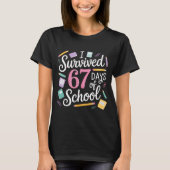 T-shirt I Survived 67 Days Of School Funny 67 Teachers Stu (Devant)