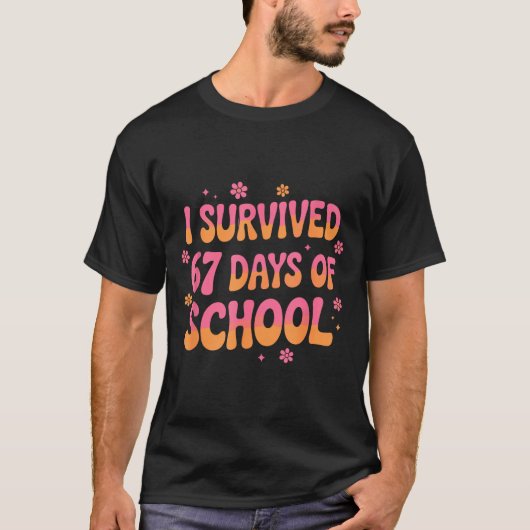 T-shirt I Survived 67 Days Of School Funny 67 Teachers Stu (Devant)