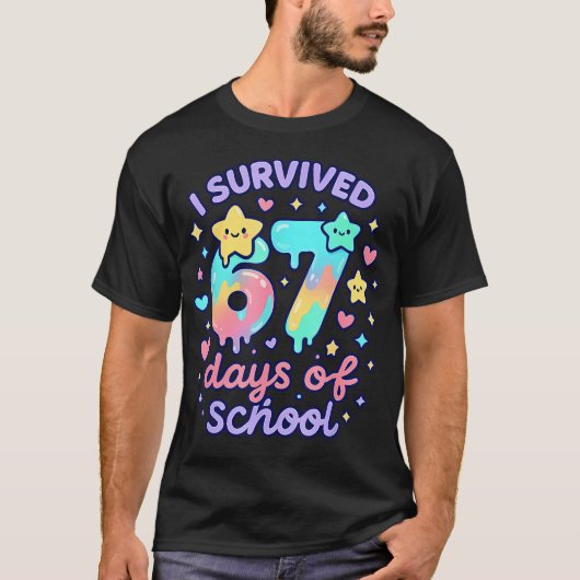 T-shirt I Survived 67 Days Of School Funny 67 Teachers Stu (Devant)