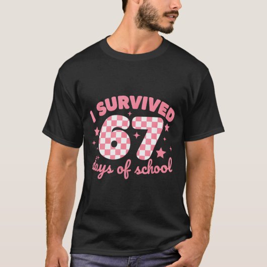 T-shirt I Survived 67 Days Of School Funny 67 Teachers Stu (Devant)