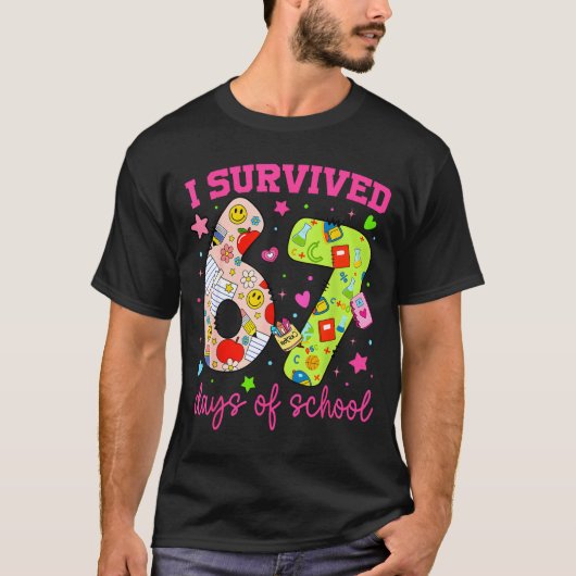 T-shirt I Survived 67 Days Of School Funny Camouflage Boy  (Devant)
