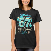 T-shirt I Survived 67 Days Of School Funny Christmas Teach (Devant)