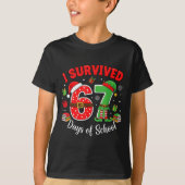 T-shirt I Survived 67 Days Of School Funny Christmas Teach (Devant)