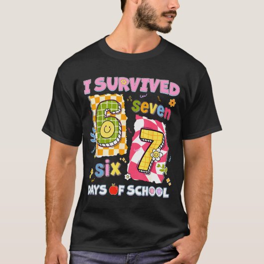 T-shirt I Survived 67 Days Of School Funny Meme Boy Girl T (Devant)