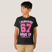 T-shirt I Survived 67 Days Of School Funny Meme Teacher St (Devant entier)