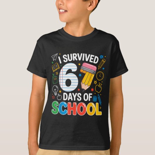T-shirt I Survived 67 Days Of School Funny Meme Teacher St (Devant)