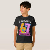 T-shirt I Survived 67 Days Of School Funny Meme Teacher St (Devant entier)