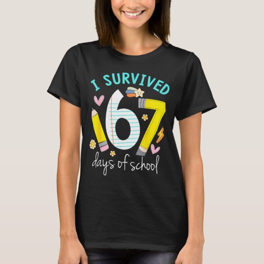 T-shirt I Survived 67 Days Of School Funny Six Seven 6 7 M (Devant)