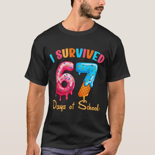 T-shirt I Survived 67 Days Of School Funny Six Seven Meme (Devant)