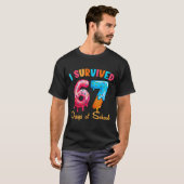 T-shirt I Survived 67 Days Of School Funny Six Seven Meme (Devant entier)
