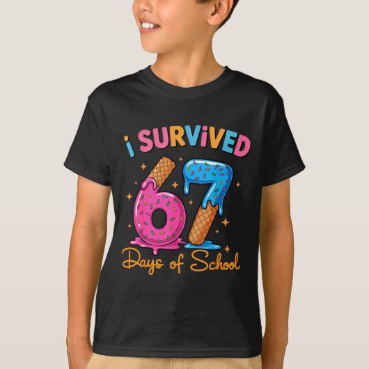T-shirt I Survived 67 Days Of School Six Seven Meme Teache (Devant)