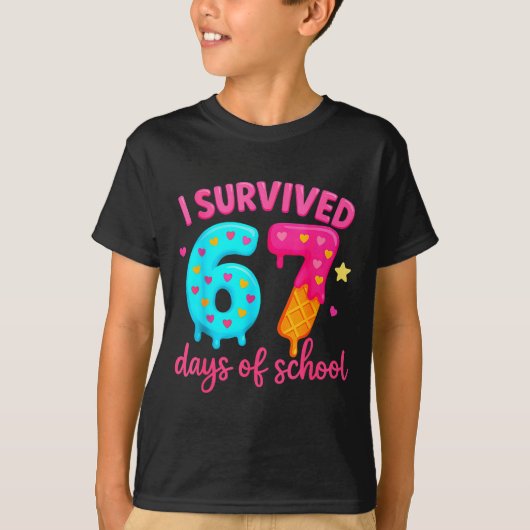 T-shirt I Survived 67 Days Of School Six Seven Meme Teache (Devant)