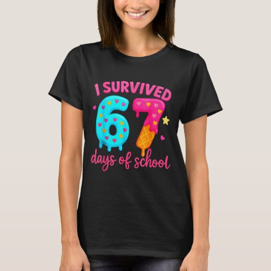 T-shirt I Survived 67 Days Of School Six Seven Meme Teache (Devant)