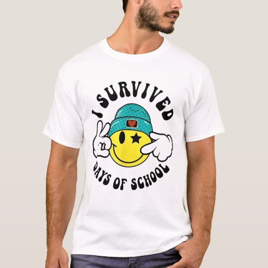 T-shirt I Survived 67 Days of School Teachers Students Six (Devant)