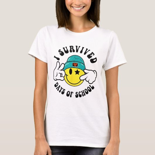 T-shirt I Survived 67 Days of School Teachers Students Six (Devant)