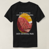 T-shirt I Survived Angels Landing Randonnée Parc national  (Design devant)