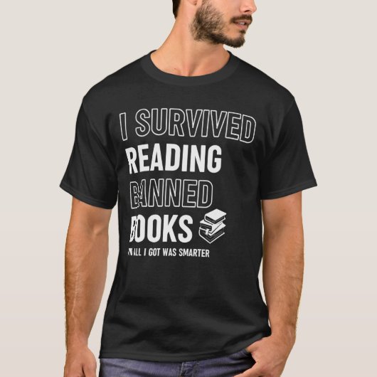 T-shirt I Survived Lecture Interdite Bookworic Book Bookah (Devant)