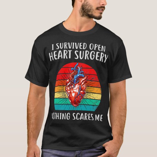 T-shirt I Survived Open Heart (Devant)