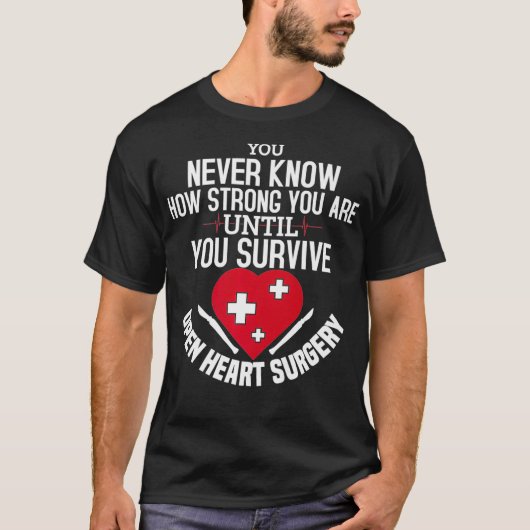 T-shirt I Survived Open Heart (Devant)