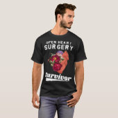 T-shirt I Survived Open Heart Surgery Heart Attack S (Devant entier)