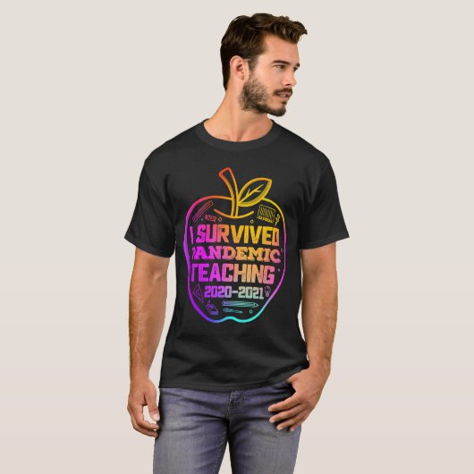 T-shirt I Survived Pandemic Teaching 2020 2021 (Devant entier)