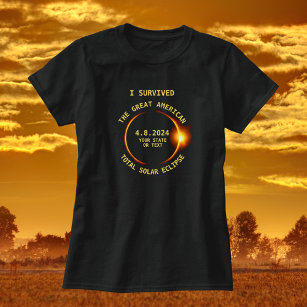 T-shirt I Survived the Total Solar Eclipse 4/8/2024 USA